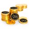 80ct 80th Birthday Candy Party Favors Chocolate Coins (80 Count) - Gold Foil - By Just Candy